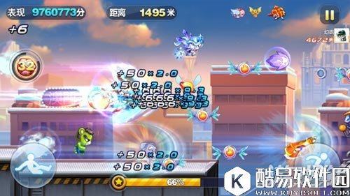 天天酷跑猫小萌和双枪小帅炫装能力大比拼