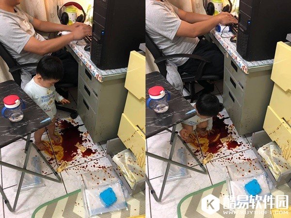 老婆回家看1岁孩子满身是“血”吓尿 老公却在打游戏