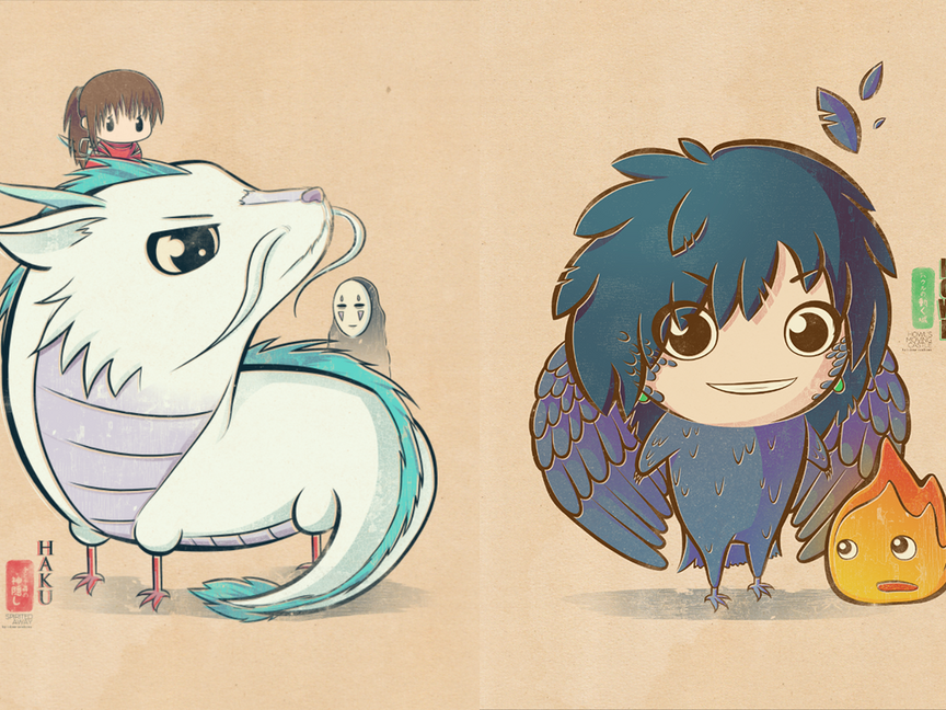 萌呆了 超可爱宫崎骏动画人物手绘图