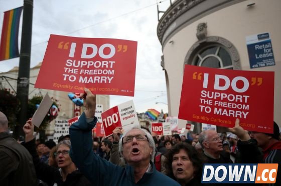 加州同性维权人士斗争多年要求同性婚姻合法化