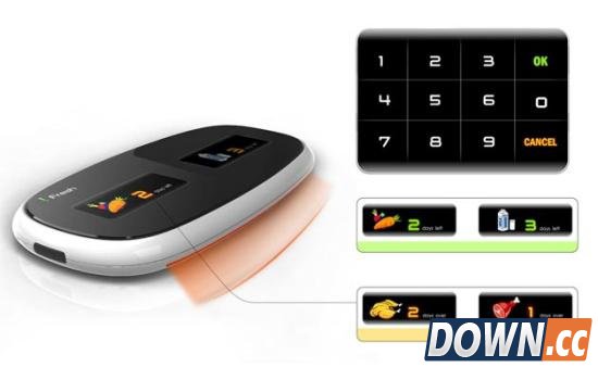 食品保鲜跟踪器亮相 从冰箱门上看食物新鲜度