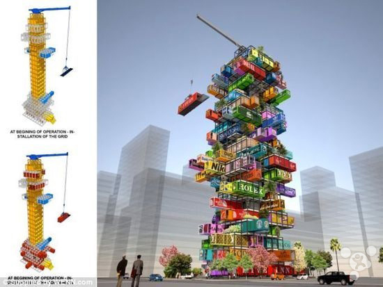 Hive-Inn：科幻的集装箱叠叠乐酒店