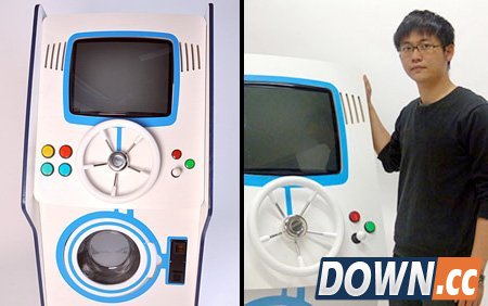 不停通关才能洗衣服 街机洗衣机二合一发明