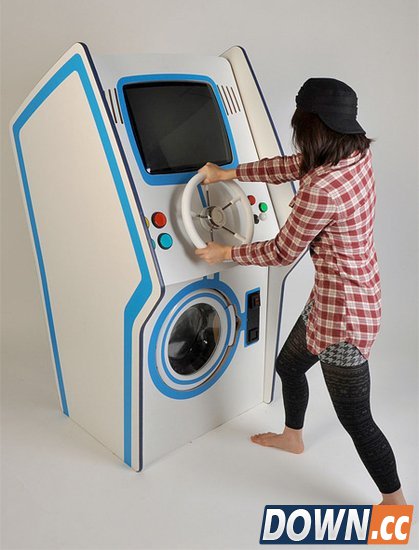 不停通关才能洗衣服 街机洗衣机二合一发明