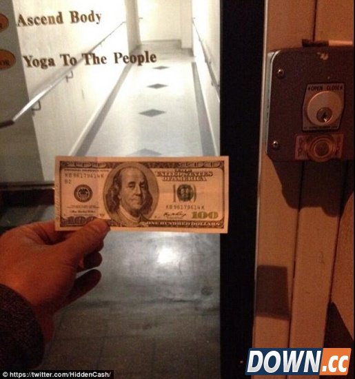 神秘百万富豪随处放美钞拍照提示大家捡钱（图）