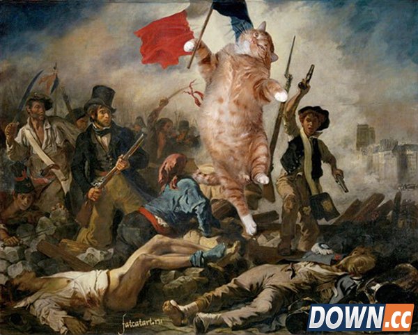 当世界名画遇见呆萌猫…