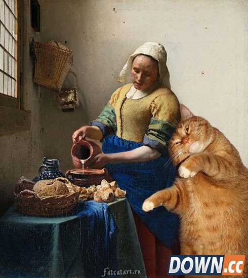 当世界名画遇见呆萌猫…