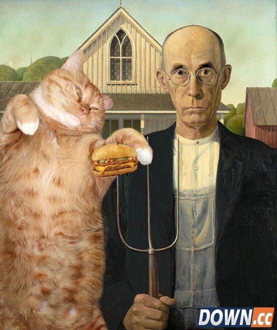 当世界名画遇见呆萌猫…