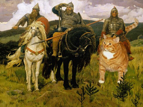 当世界名画遇见呆萌猫