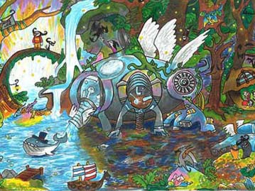 美11岁华裔少女张天羽获谷歌涂鸦大赛总冠军