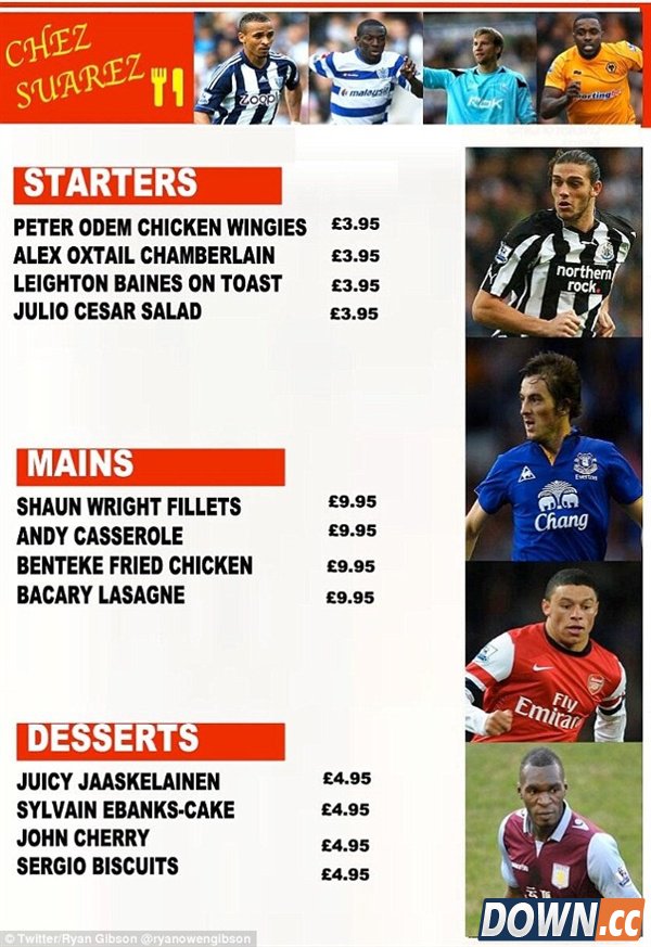 苏亚雷斯咬人帽子戏法 PS高手们玩疯了