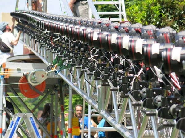 50台佳能EOS-1D X组成的子弹时间拍摄系统