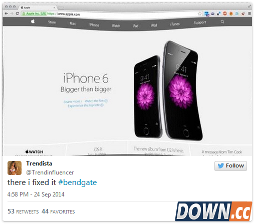 [图+视频]全民恶搞“弯的Phone”：iPhone 6弯折测试已被玩坏