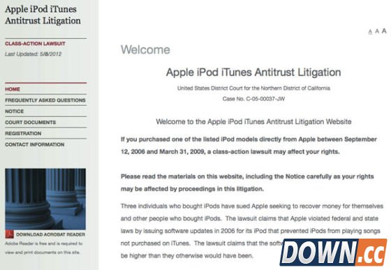 苹果因iTunes商店出售的内容应用DRM 遭起诉