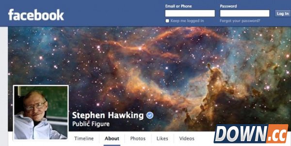 霍金发布Facebook状态 保持探索之心