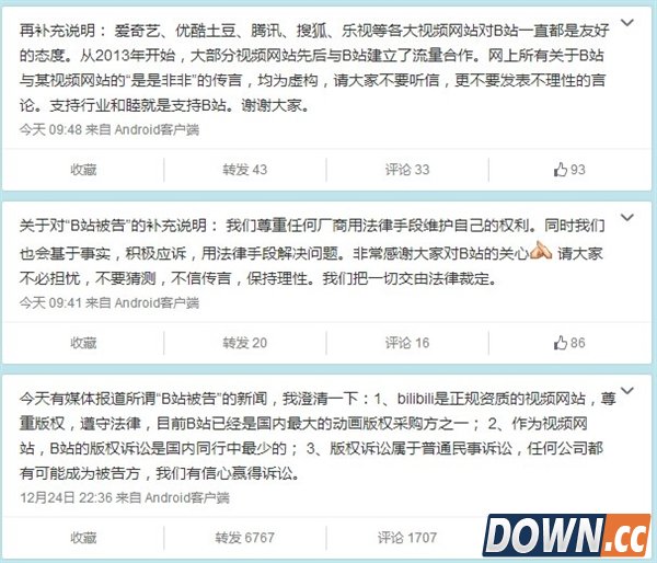 B站回应群体诉讼：俺是同行里最规矩的