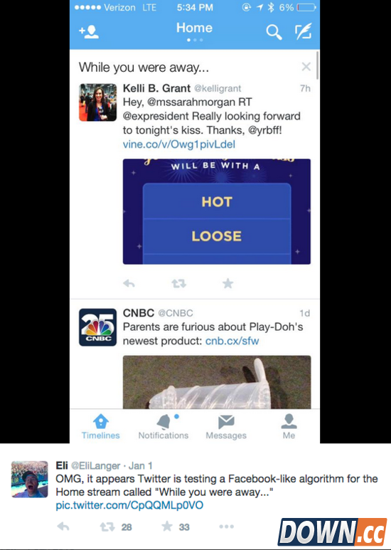 twitter将推“While You Were Away”功能体验时间流