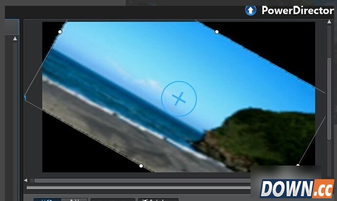 威力导演旋转视频方法