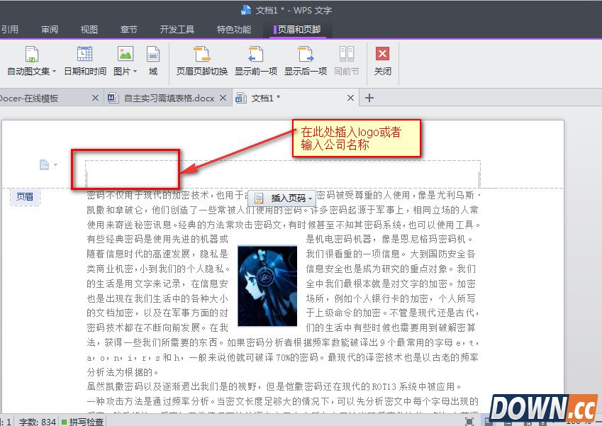 怎么设置wps页眉页脚