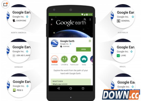 谷歌Play商店新评级系统上线 按区域年龄爱好划分