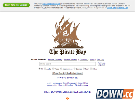 海盗湾bt站再次宕机 海盗湾网站上不去原因