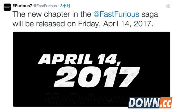 《速度与激情8》确定！