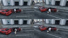 侠盗猎车手5还原女司机惨遭男司机暴打