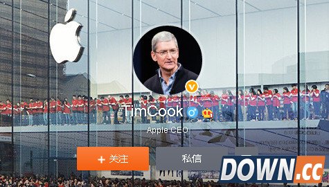 苹果CEO库克开通新浪微博 上万博友问好are you ok?