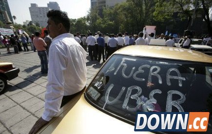 uber墨西哥遭的哥抗议 周一免费打车引出租车司机不满游行
