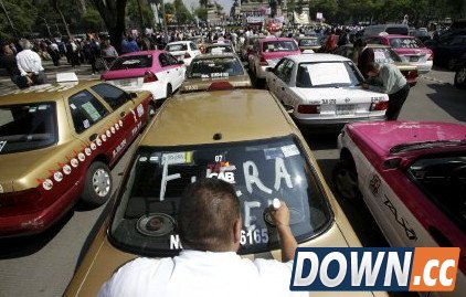 uber墨西哥遭的哥抗议 周一免费打车引出租车司机不满游行