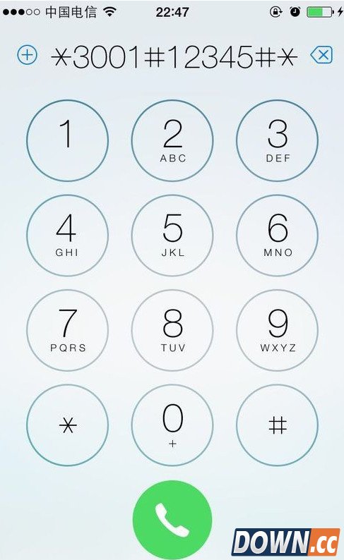 iPhone用数字来显示手机信号强度