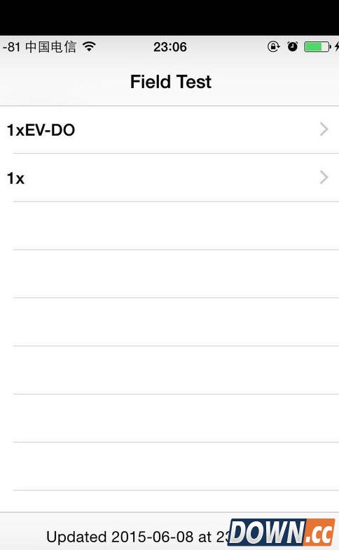 iPhone用数字来显示手机信号强度