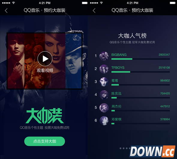QQ音乐业界首创「大咖装」