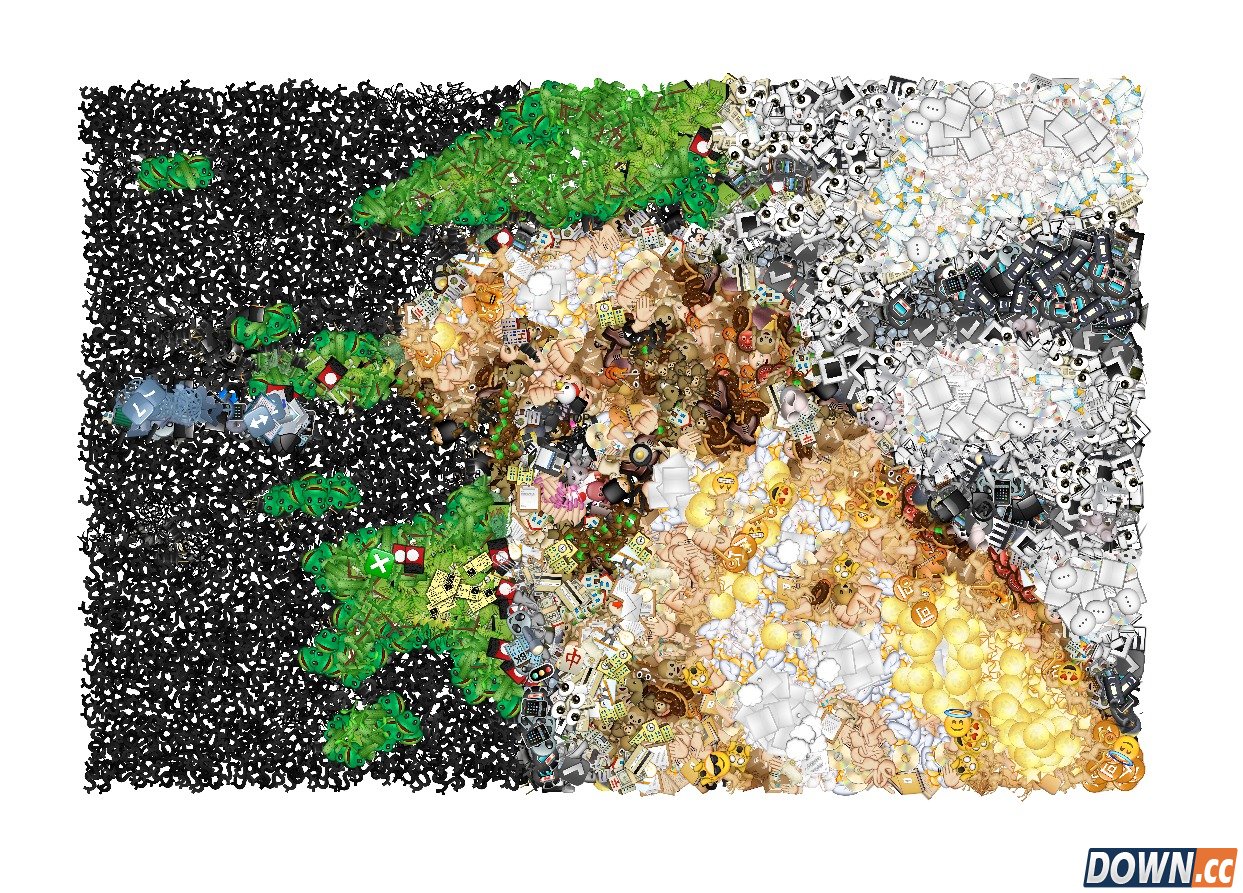 用emoji表情堆马赛克图片