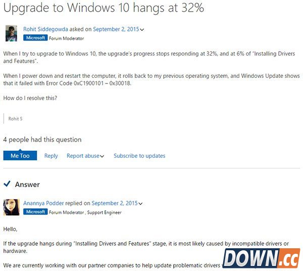 升级Win10在32%失败解决方法