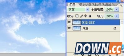 photoshop蓝天白云特效