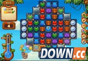 开心消消乐怎么消除木质和蓝色栏杆