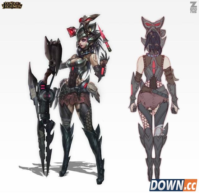 lol英雄设计稿与原画差距大