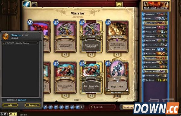 炉石战士传说机械战和激励战卡组