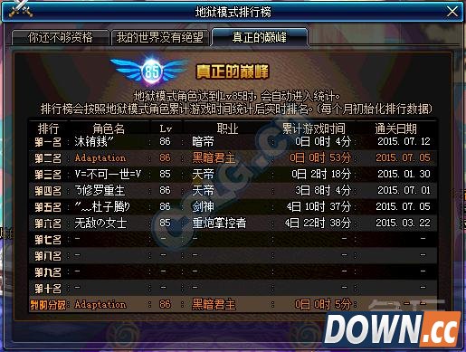 DNF地狱角色小技巧