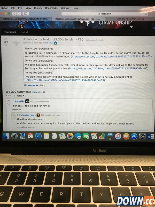 LGD淘宝权疑似因水土不服生病