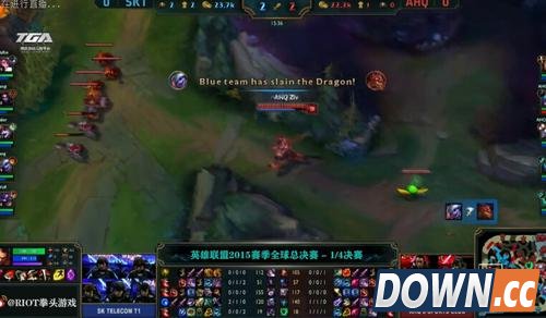 S5八强赛SKT吊打AHQ