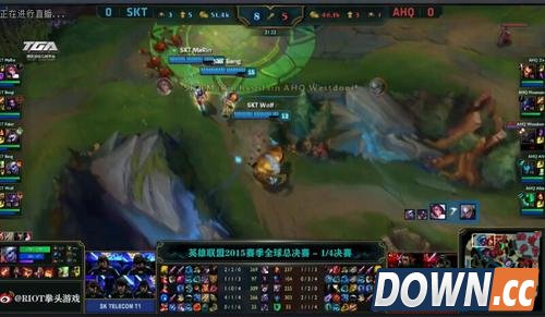 S5八强赛SKT吊打AHQ