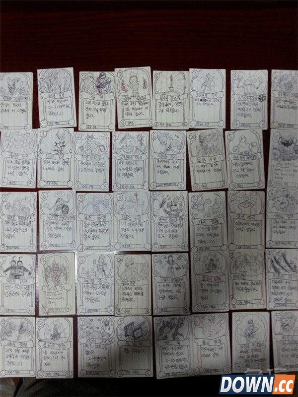 韩国士兵手绘炉石全套卡牌