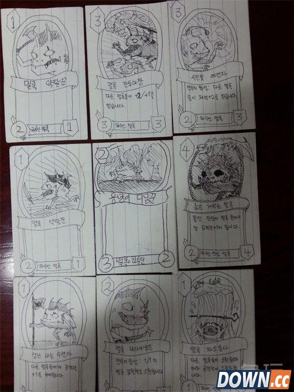 韩国士兵手绘炉石全套卡牌