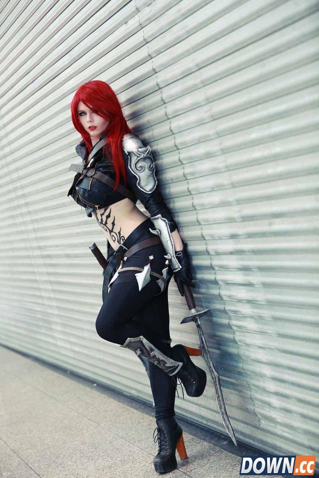 外国妹子cos卡特豹女