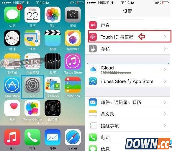 苹果6怎么关闭指纹识别功能
