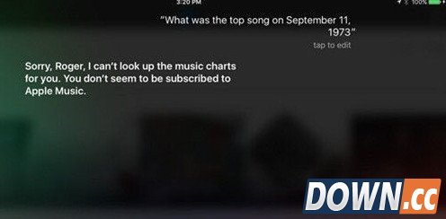 非apple music用户无法使用Siri查询音乐信息