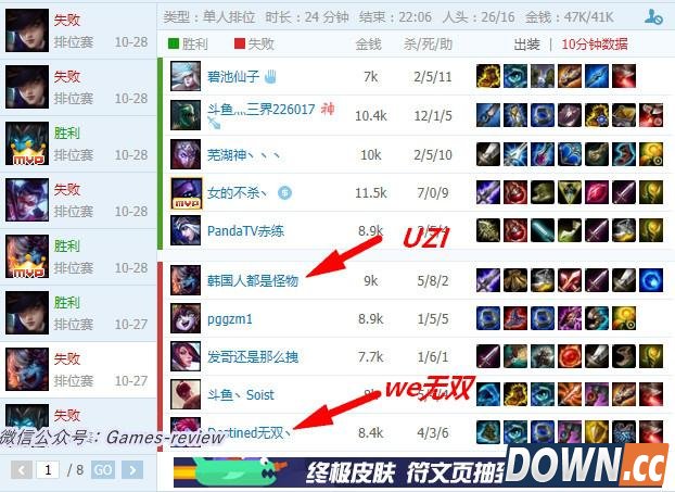 UZI与无双为红buff互刚