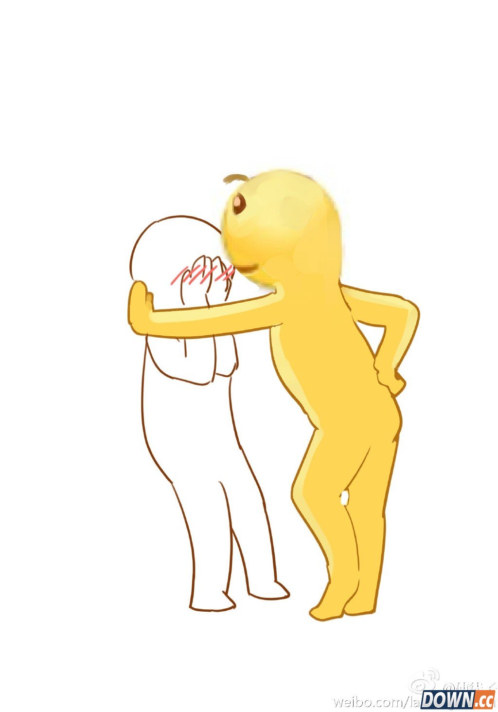 壁咚专用表情“再见手”